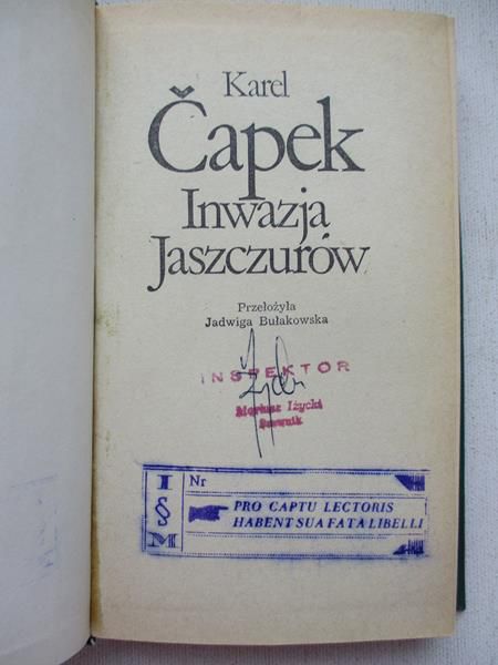 Capek Karel - Inwazja Jaszczurów