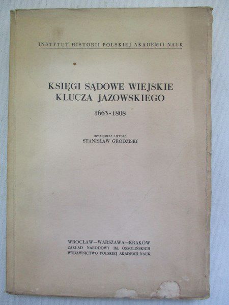 Ksiegi sądowe wiejskie klucza jazowskiego