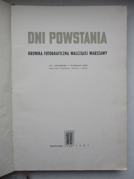 Grużewswki Jan - Dni  powstania