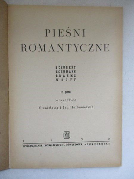 Hoffmanowie Stanisława i Jan - Pieśni romantyczne, 1950 r.