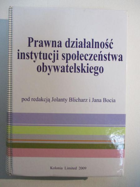 Prawna działalność instytucji społeczeństwa obywatelskiego
