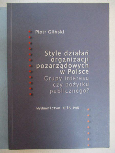 Gliński Piotr - Style działań organizacji pozarządowych w Polsce