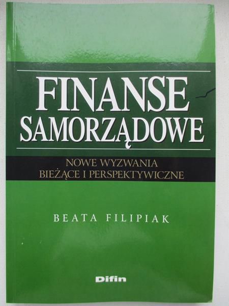 Filipiak Beata - Finanse samorządowe