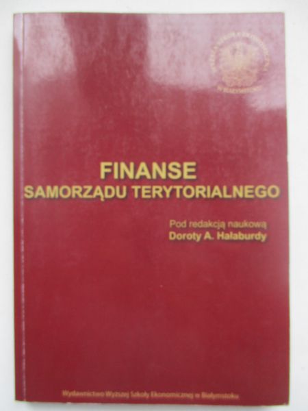 Hałaburda Dorota A. - Finanse samorządu terytorialnego