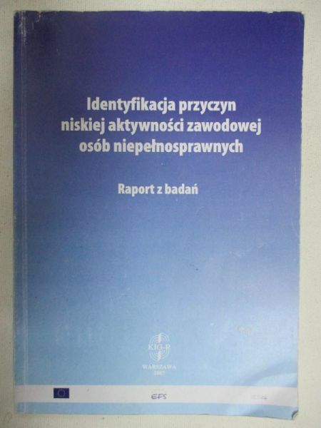 Radecki Piotr - Identyfikacja przyczyn niskiej aktywności zawodowej osób niepełnosprawnych