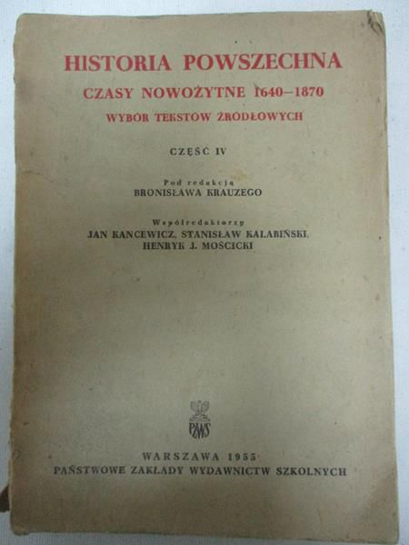 Krauze Bronisław (red.) - Historia powszechna, tom IV