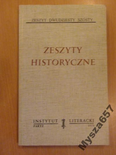 ZESZYTY HISTORYCZNE 26 Biblioteka Kultury 235