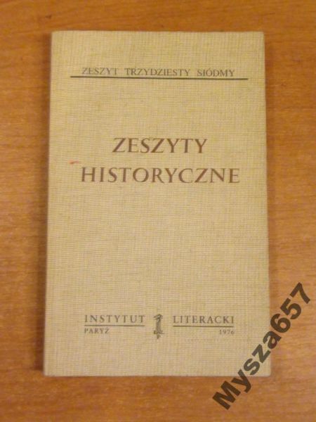 ZESZYTY HISTORYCZNE 37 Biblioteka Kultury 266