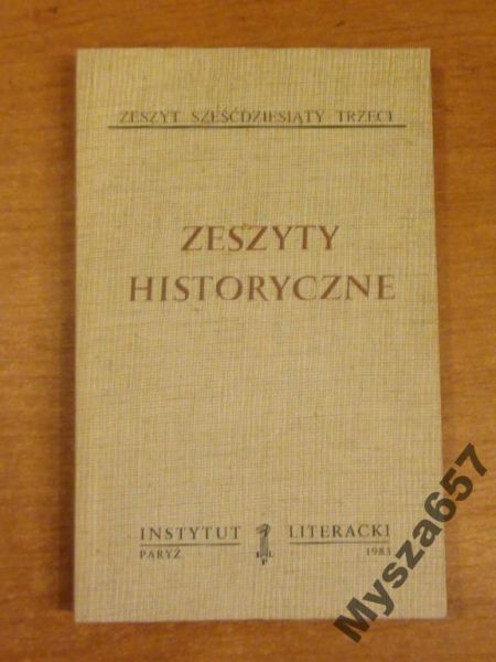ZESZYTY HISTORYCZNE 103 Biblioteka Kultury 479