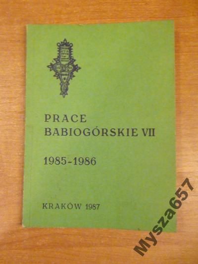 Pawłowski PRACE BABIOGÓRSKIE VII 1985-1986
