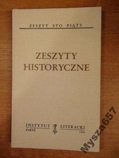 ZESZYTY HISTORYCZNE 105 Biblioteka Kultury 481