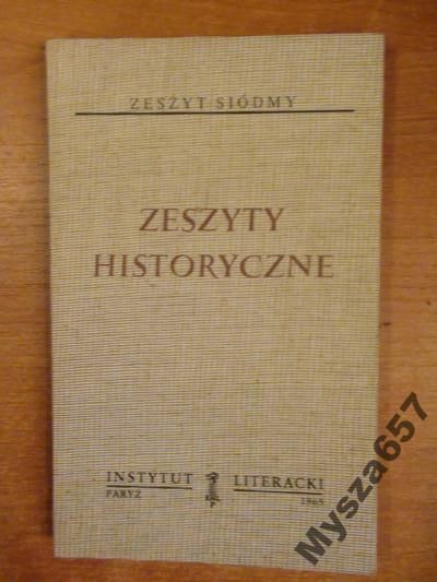 ZESZYTY HISTORYCZNE 7 Biblioteka Kultury 108
