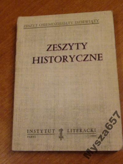 ZESZYTY HISTORYCZNE 89 Biblioteka Kultury 452