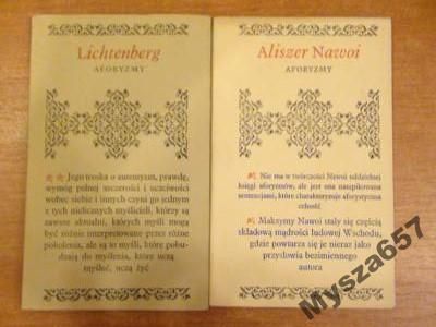 ALISZER NAWOI, LICHTENBERG Aforyzmy BA