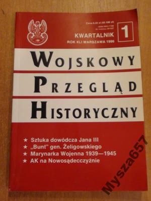 WOJSKOWY PRZEGLĄD HISTORYCZNY 1 1996 kwartalnik