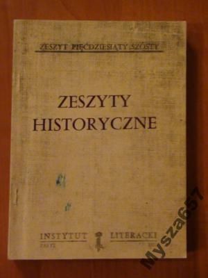 ZESZYTY HISTORYCZNE 56 Biblioteka Kultury 338