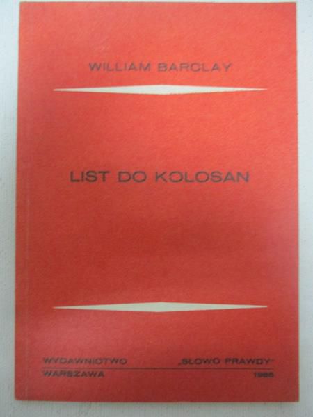 Barclay William - List do Kolosan