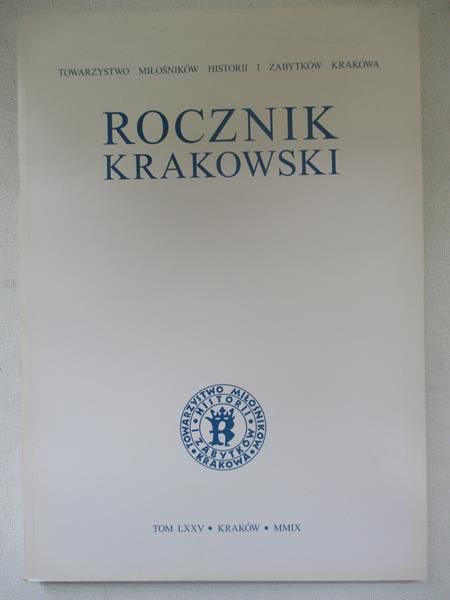 Rocznik krakowski, tom LXXV