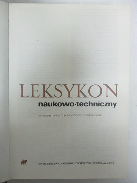 Leksykon naukowo - techniczny