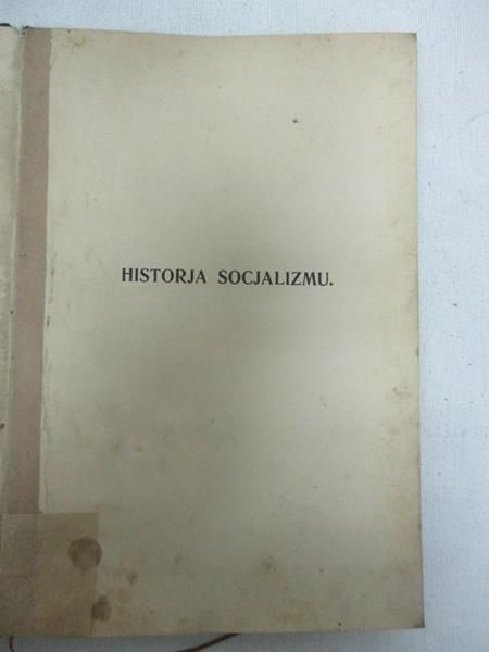 Historja Socjalizmu
