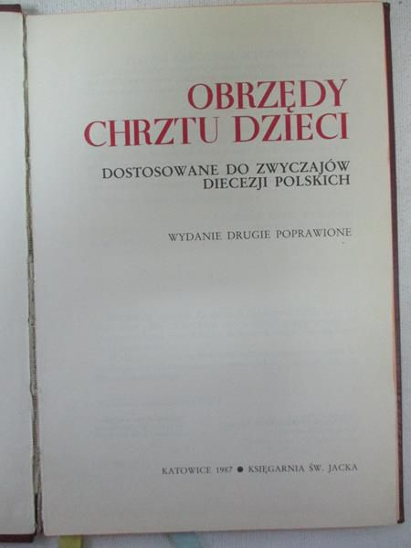 Obrzędy chrztu dzieci. Dostosowane do zwyczajów diecezji polskich