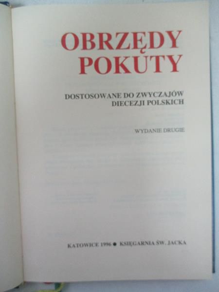 Obrzędy pokuty. Dostosowanie do zwyczajów diecezji polskich
