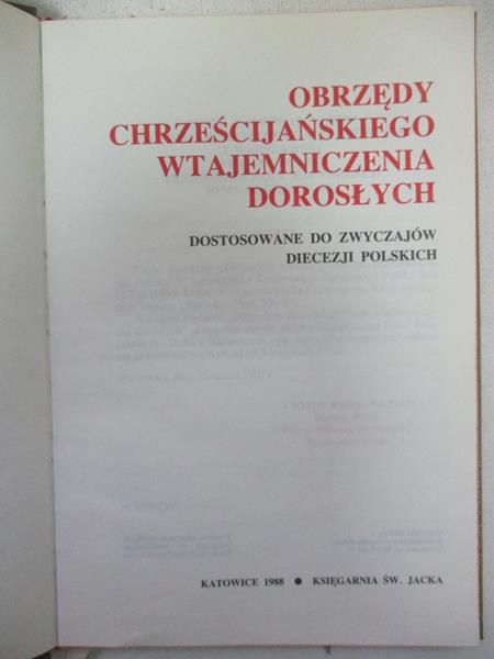Obrzędy chrześcijańskiego wtajemniczenia dorosłych