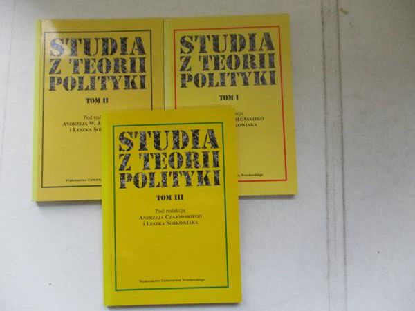 Leszek Sobkowiak (red.) - Studia z teorii polityki. Tom I - III