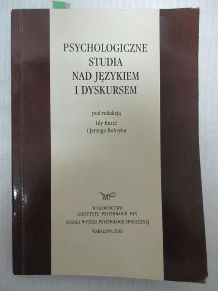 Psychologiczne studia nad językiem i dyskursem