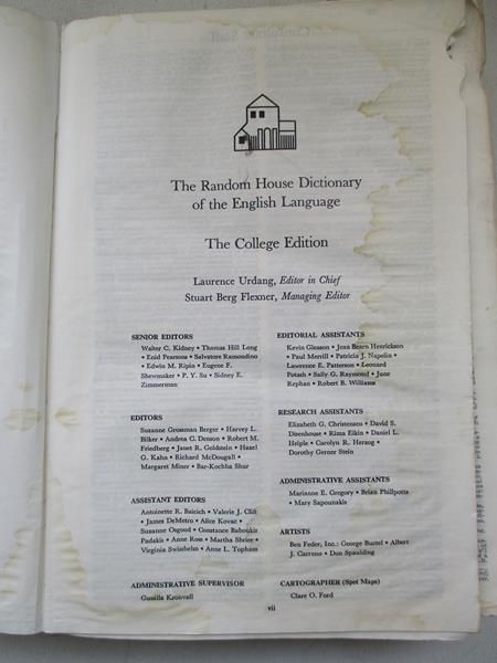 The random house dictionary of the english language
