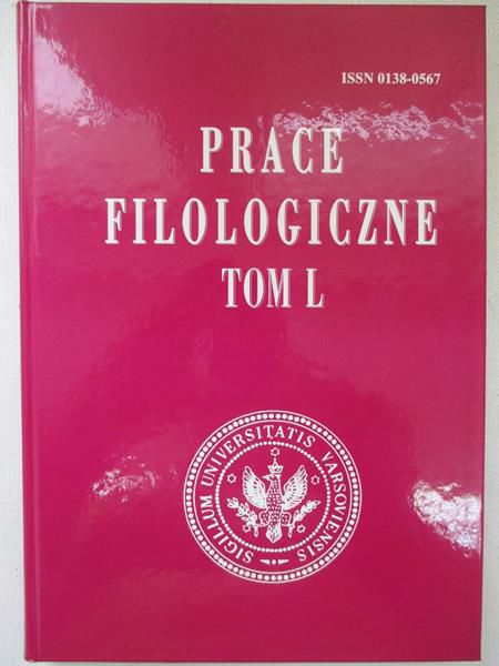 Prace filologiczne, Tom L