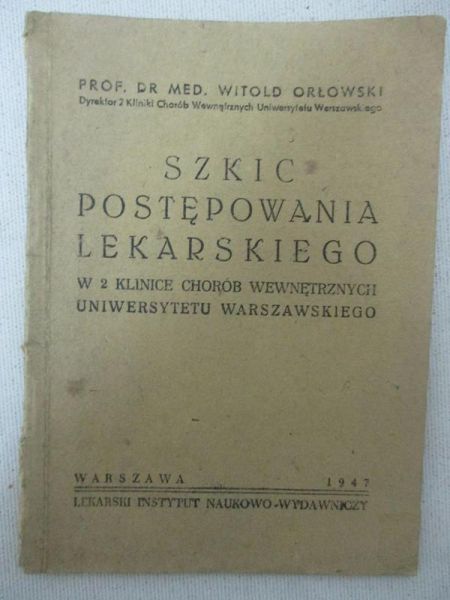 Szkic postępowania lekarskiego, 1947 r.