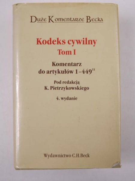 Kodeks cywilny Tom 1 Komentarz do art. 1-449, DKB
