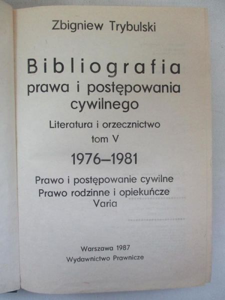 Bibliografia prawa i postępowania cywilnego