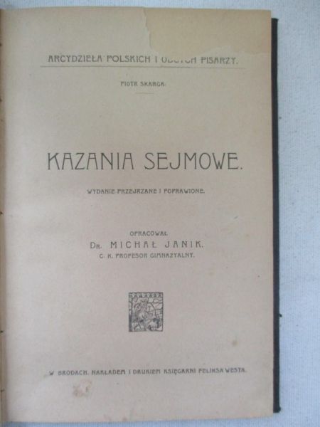 Kazania sejmowe, 1905 r.