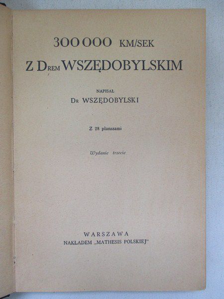 300 000 km/sek z Drem m, 1939 r.