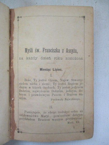 Myśli św. Franciszka z Assyżu, [1893 r.]