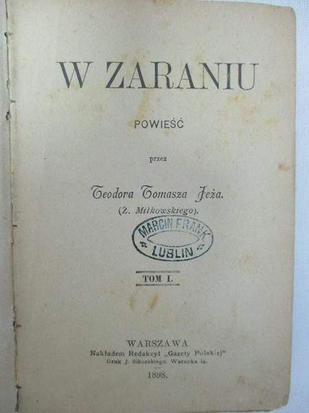 W zaraniu, 1898 r.
