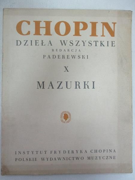 Paderewski Ignacy Jan (red.) - Chopin. Dzieła wszystkie, tom X, 1949 r.