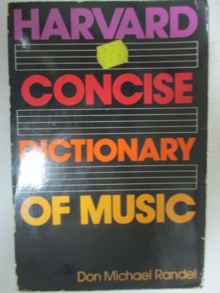 Harvard Concise Dictionary Of Music