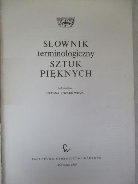 Słownik terminologiczny sztuk pięknych
