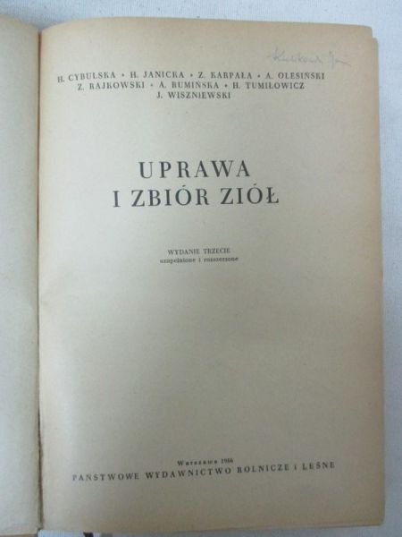 Cybulska Halina - Uprawa i zbiór ziół