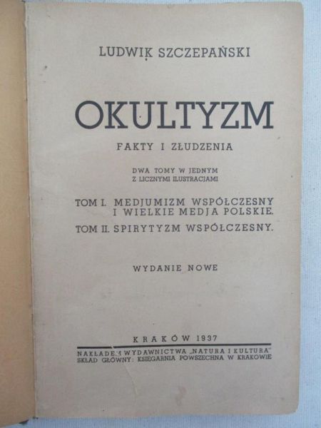Okultyzm, 1937 r.