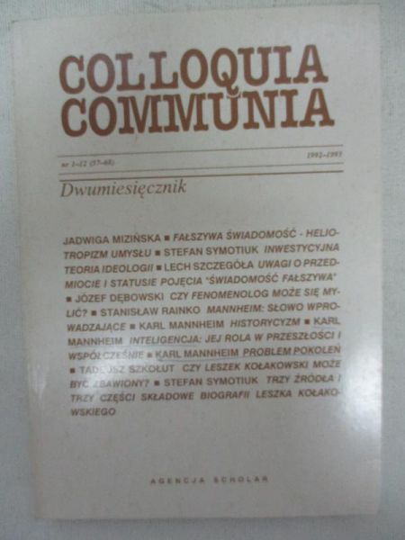 Mizińska Jadwiga (red.) - Communia Colloquia nr 1-12