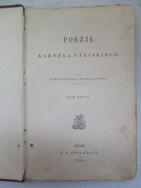 Poezje, t. II, 1894 r.