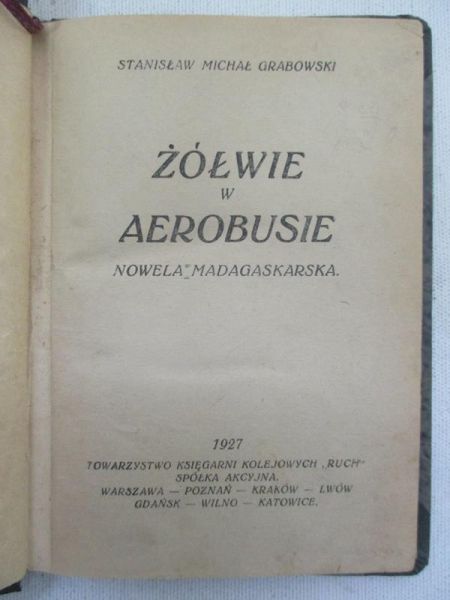 Żółwie w aerobusie, 1927 r.
