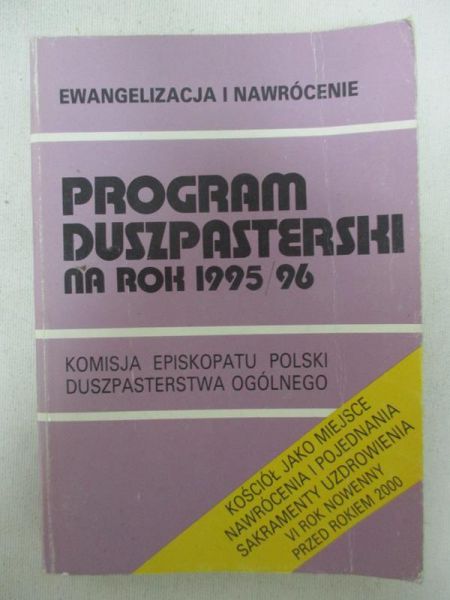 Program duszpasterski na rok 1995/96