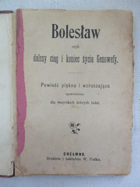 Christoph von Schmid - Bolesław czyli dalsze losy Św. Genowefy, 1911 r.