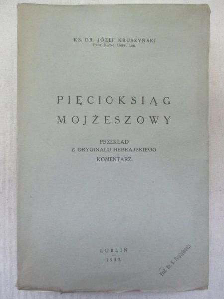 Pięcioksiąg Mojżeszowy, 1937 r.