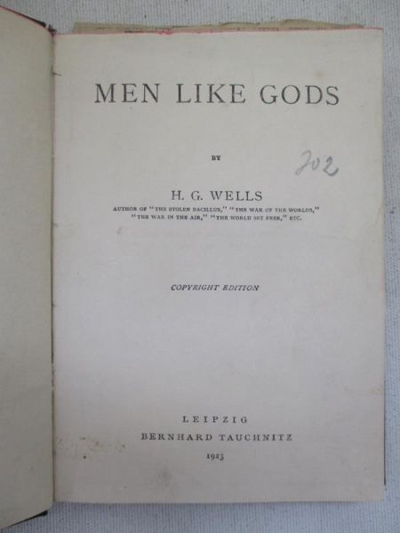 Wells H. G. - Men Like Gods, 1923 r.